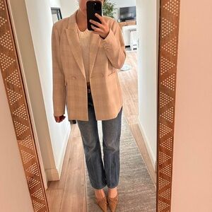 House of Harlow Cream/Light Pink Blazer
